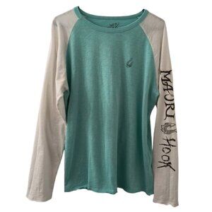 Maori Hook Men's Long-Sleeve Fishing Beach Surf T-Shirt - Men's Medium